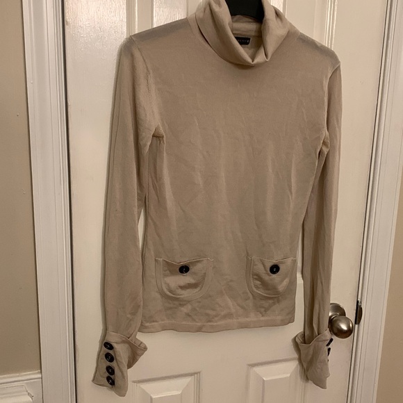 Burberry Tops - Burberry tan turtleneck sweater size small